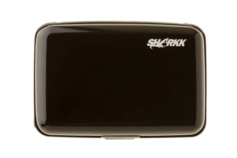 sharkk aluminum wallet credit card holder with rfid protection|sharkk large aluminum wallet.